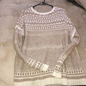 White and cream sweater